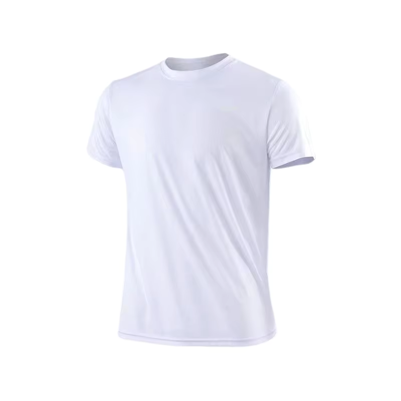 Men's Quick Dry Short Sleeve Gym Running Moisture Wicking Round Neck Shirt Training Exercise Gym Sport Shirt Tops Lightweight