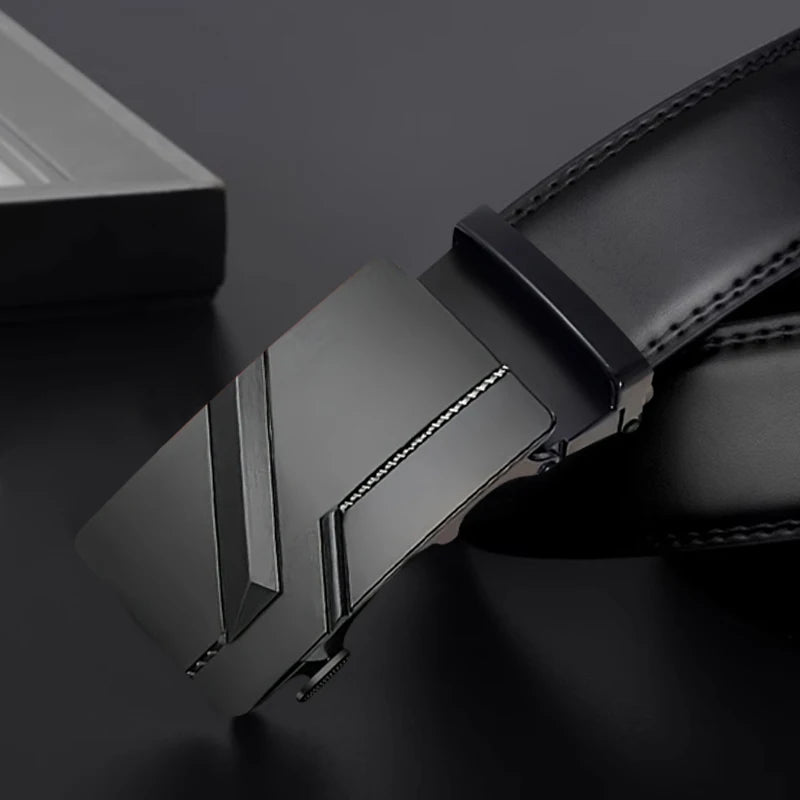 Men’s Genuine Leather Belt – Classic Casual Style (Black)