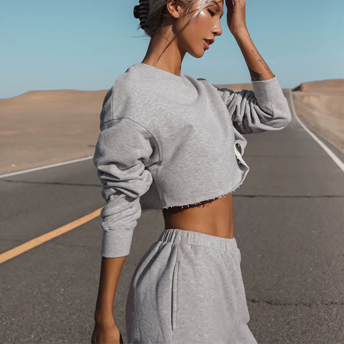 2025 Autumn New Women's Casual Loose Sports Hoodie Set 2-piece Set