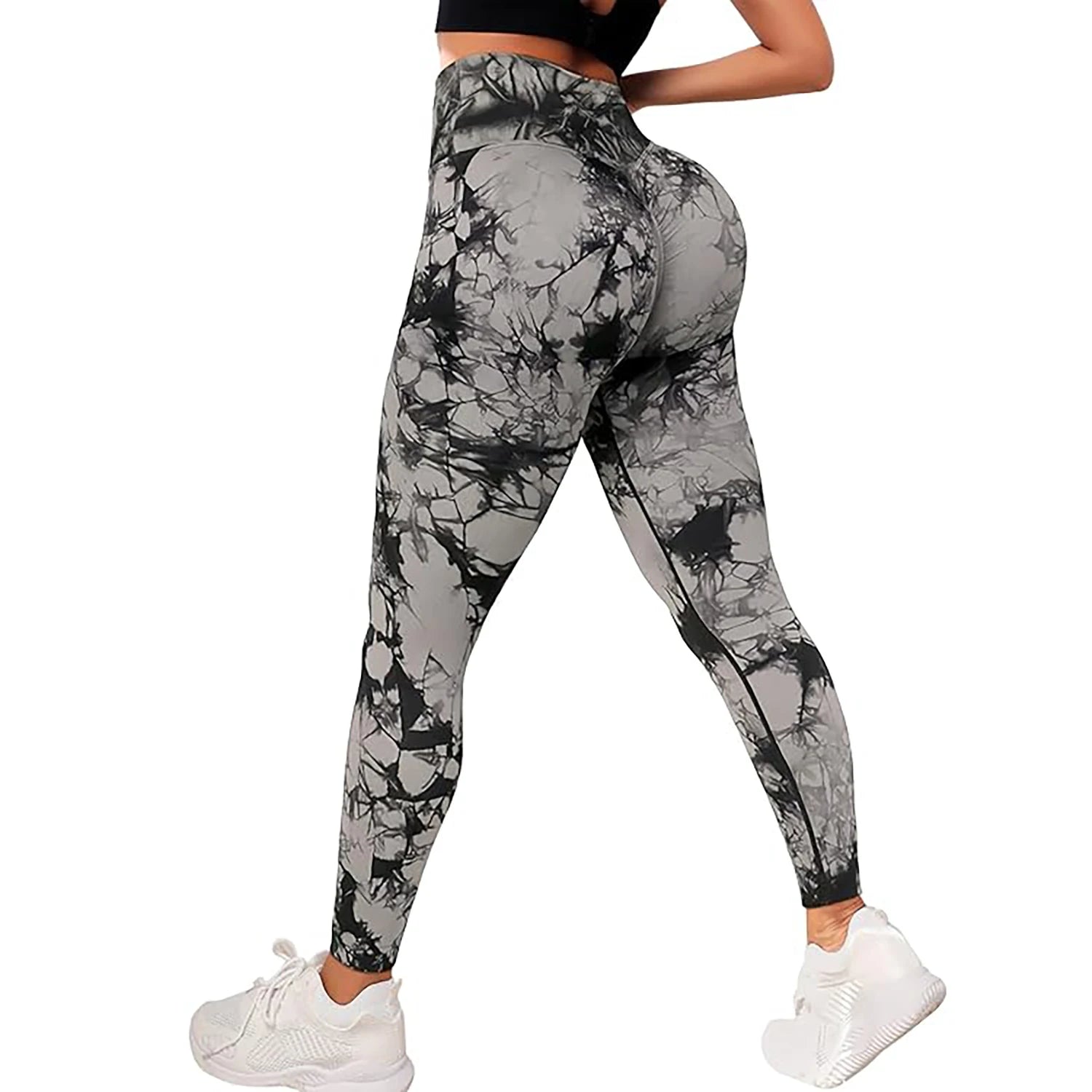 Women’s High Waist Tie-Dye Gym Leggings – Push Up & Fitness