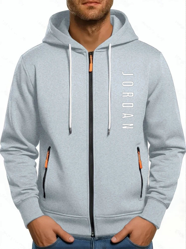 Men’s Zip Up Hoodie – Casual Fleece Jacket (Multiple Colors)