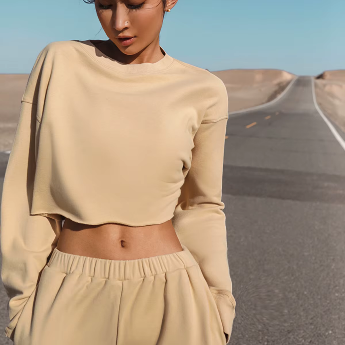 2025 Autumn New Women's Casual Loose Sports Hoodie Set 2-piece Set