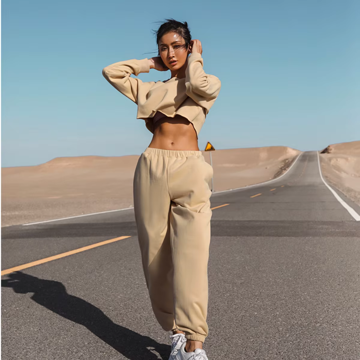 2025 Autumn New Women's Casual Loose Sports Hoodie Set 2-piece Set