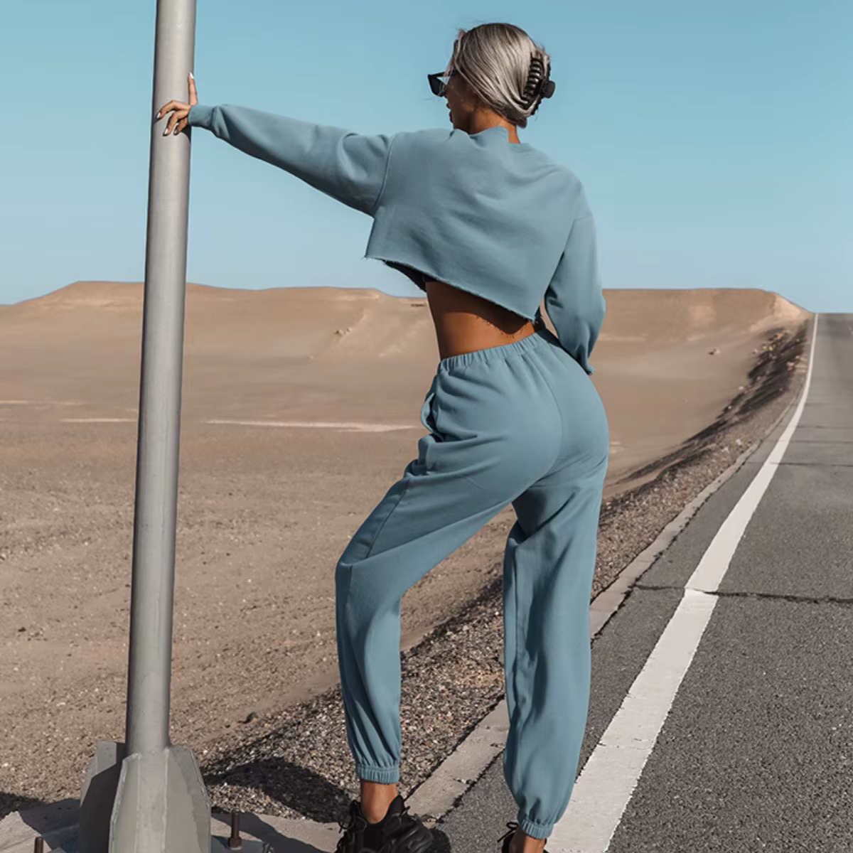 2025 Autumn New Women's Casual Loose Sports Hoodie Set 2-piece Set