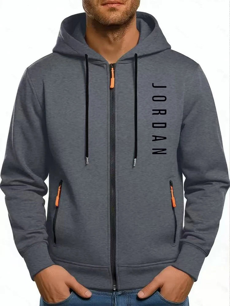 Men’s Zip Up Hoodie – Casual Fleece Jacket (Multiple Colors)