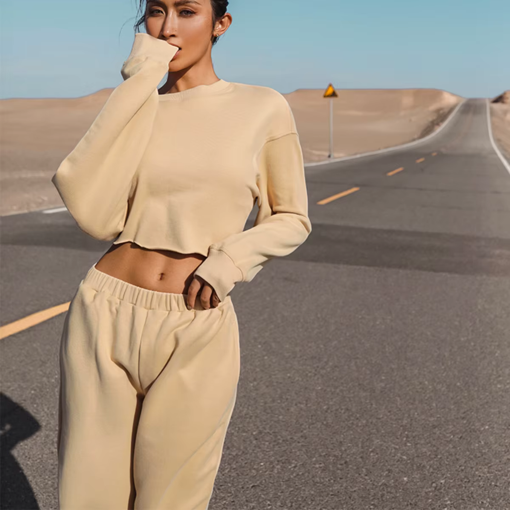 2025 Autumn New Women's Casual Loose Sports Hoodie Set 2-piece Set