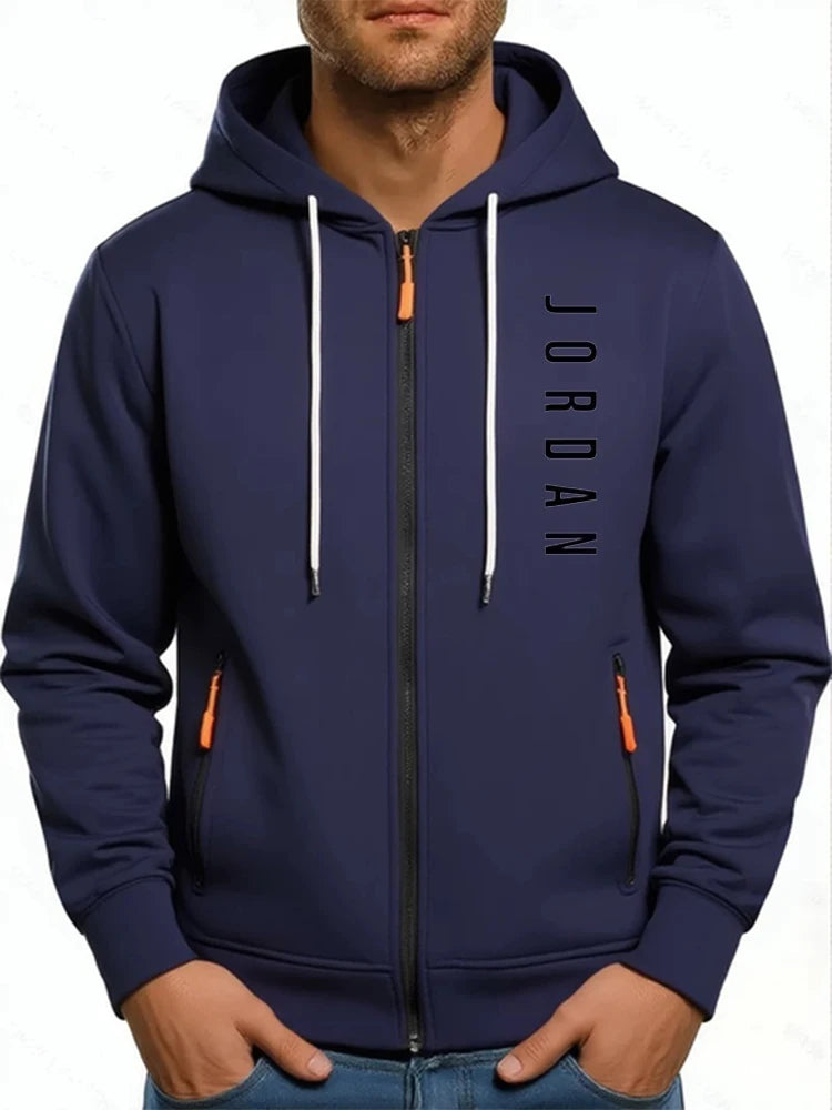 Men’s Zip Up Hoodie – Casual Fleece Jacket (Multiple Colors)