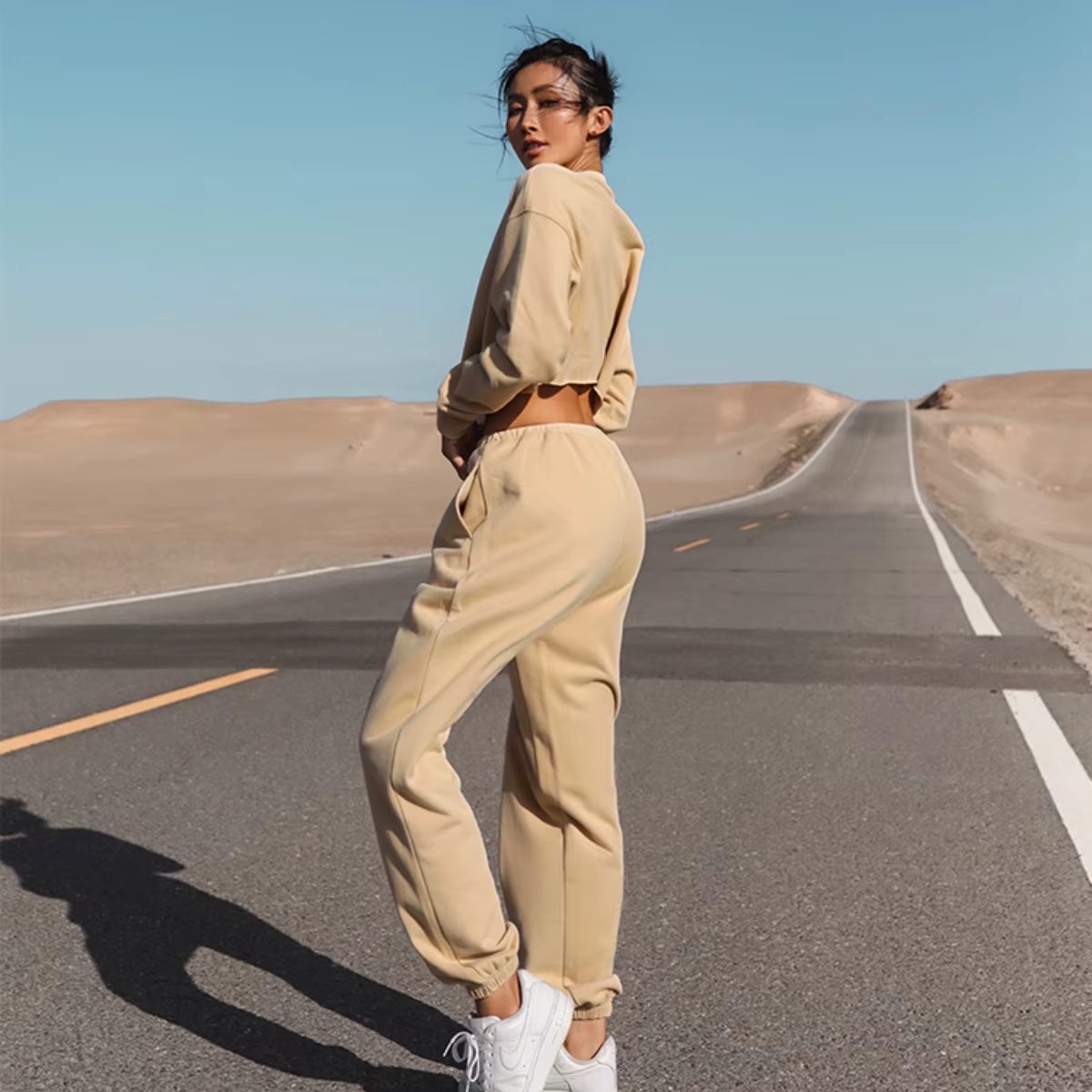 2025 Autumn New Women's Casual Loose Sports Hoodie Set 2-piece Set