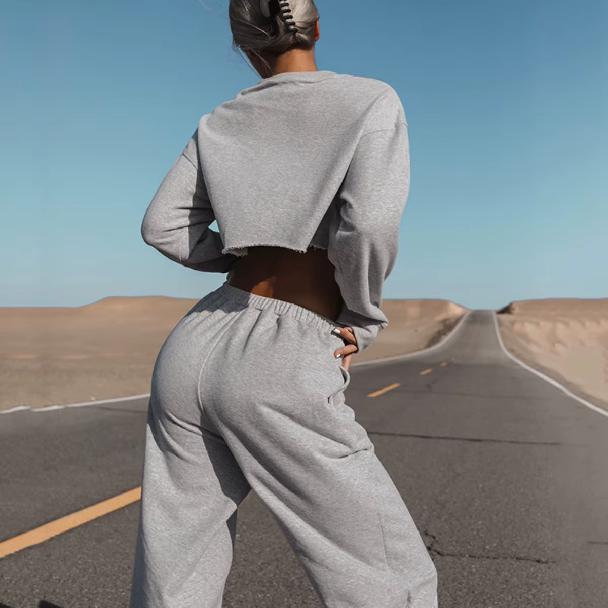 2025 Autumn New Women's Casual Loose Sports Hoodie Set 2-piece Set