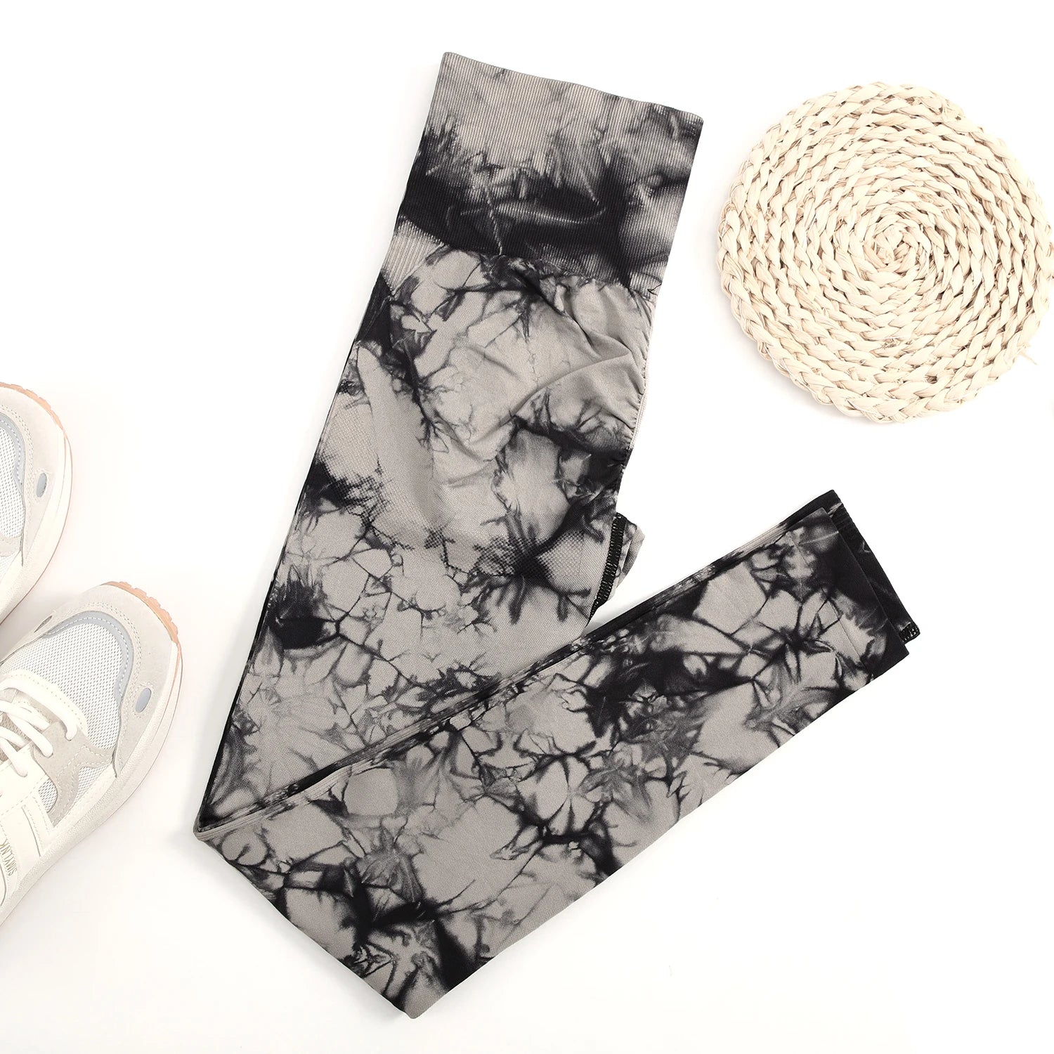 Women’s High Waist Tie-Dye Gym Leggings – Push Up & Fitness