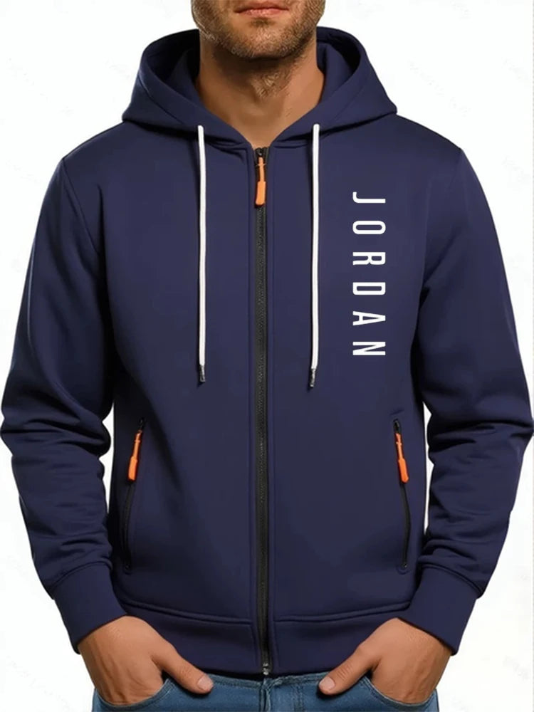 Men’s Zip Up Hoodie – Casual Fleece Jacket (Multiple Colors)